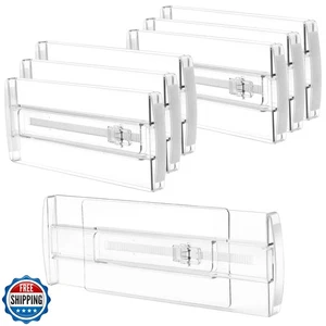 6 Pack Drawer Dividers for Clothes, 4" High 10"-17" Adjustable Drawer Divider - Picture 1 of 5