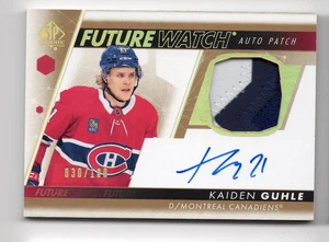 2022-23 SP Authentic Rookie Future Watch Limited Auto Patch Kaiden Guhle 030/100 - Picture 1 of 2