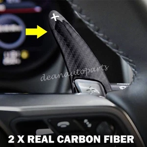 For Porsche Panamera Cayenne Real Carbon Fiber Steering Wheel Gear Shift Paddle - Picture 1 of 9