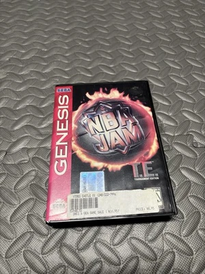 NBA JAM T.E-complete-auto feature-acclaim poster add-manual-case-cartridge-reg - Image 1 of 4