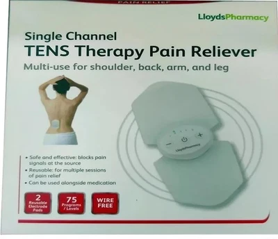 LLOYDS PHARMACY Tens Therapy Pain Reliever Multi-use for Shoulder, Back, Arm, and Leg Reusable