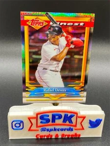 2021 Topps Finest Flashbacks RAFAEL DEVERS PRISM REFRACTOR 33/35 RED SOX #102 - Picture 1 of 2