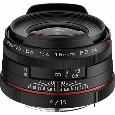 PENTAX Ultra Wide Angle Single Focus Lens HD PENTAX-DA15mm F4 EDAL Limited Black - Image 1 of 4