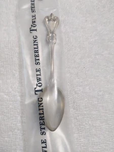 Vintage Towle Sterling Silver Fontana Decorative Flourish Spoon In Original Pak - Picture 1 of 6