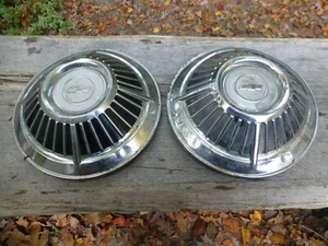 (2) 1963 Chevy Hub Cap Hubcaps Chevy II Impala Belair  10 1/2" rear mount - Picture 1 of 9