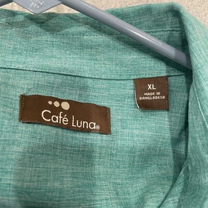 Cafe Luna XL Green Shirt Extremely Beautiful - Picture 1 of 6
