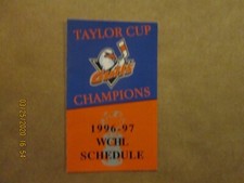 WCHL San Diego Gulls Vintage Defunct Circa 1996-97 Team Logo Pocket Schedule