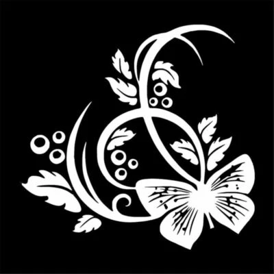 1x Multicolor Butterfly Flower Car Door Auto Truck Vinyl Decal Sticker Decor - Image 1 of 4