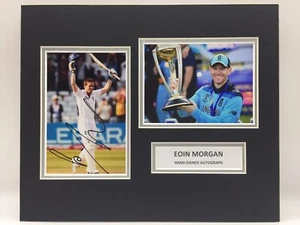 RARE Eoin Morgan England Cricket Signed Photo Display + COA AUTOGRAPH WORLD CUP - Picture 1 of 3