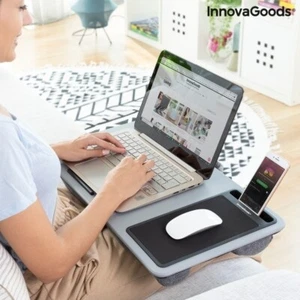 Laptop-Tisch bis 17" mit XL-Kissen Tablett+Mouspad+Smartphone Halterung Notebook - Bild 1 von 9