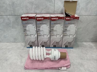 Satco S7389 65T5/50 Spiral Compact Fluorescent 65W 120V T5 Mogul Screw E39 5000K - Image 1 of 4