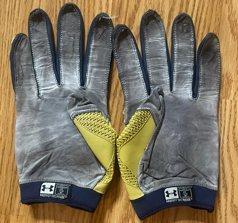 NOTRE DAME FOOTBALL 2015 TEAM ISSUED UNDER ARMOUR RAIN GLOVES 3XL Cover