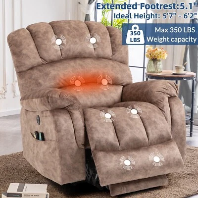 Silla eléctrica reclinable elevadora eléctrica Tall Man con masaje térmico y reposapiés extendido Foto 1 de 4