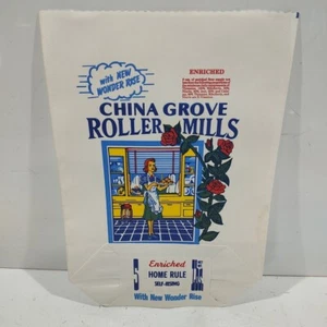 Flour Sack China Grove NC Roller Mills 5# Paper New Unused - Picture 1 of 6