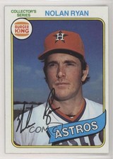 1980 Topps Burger King Pitch Hit & Run Restaurant Nolan Ryan #9 HOF