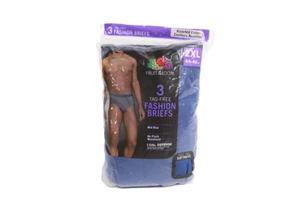 Fruit of the Loom 2XL (44-46) 3 Pack Tag Free Fashion Briefs Mid Rise - Picture 1 of 4
