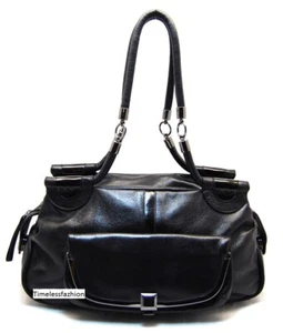 BOLSO DE CUERO COTIDIANO ENMARCADO MIMCO EN NEGRO NUEVO CON ETIQUETAS PRECIO DE VENTA SUGERIDO POR EL FABRICANTE $499 - Imagen 1 de 11