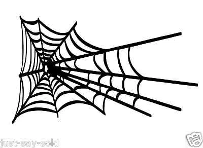 Calcomanía de vinilo tela de araña ideal para autos, letreros de pared 18" x 10" - Selecciona color Foto 1 de 3