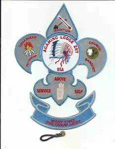 SCOUT BSA 1993 AGAMING OA LODGE 257 J2 7 SEGMENTI GIACCA PATCH INDIANHEAD FUSO - Foto 1 di 1