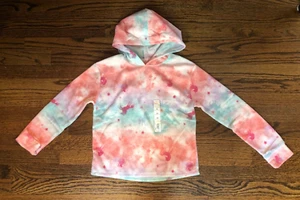 Kohl’s Jumping Bean Kid Girl Tie Dye/Unicorn Fleece Pullover Hoodie Sweater 12 - Picture 1 of 2