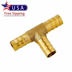 T-shirt barra tubo ID 3/4" raccordo unione 3 vie intersezione/spacco ottone acqua/carburante/aria - Foto 1 di 2