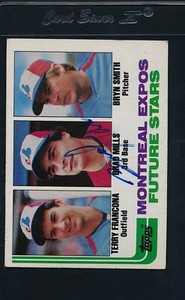 1982 Topps #118 Brad Mills Expos Signed Auto *12238