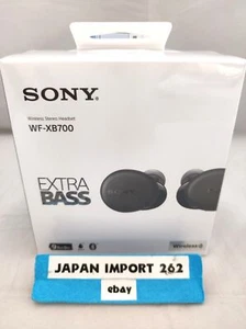 SONY WF-XB700 BZ Bluetooth Wireless Earphone EXTRA BASS Black Earbuds Japan - Picture 1 of 14