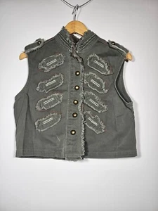 Womens Green Denim Vest Size 12 By Voc Australia - Bild 1 von 4