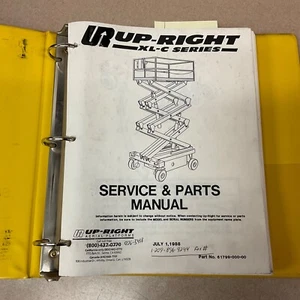 Upright XL-C SCISSOR LIFT OPERATION MAINTENANCE SERVICE PARTS MANUAL GUIDE 61799 - Picture 1 of 11