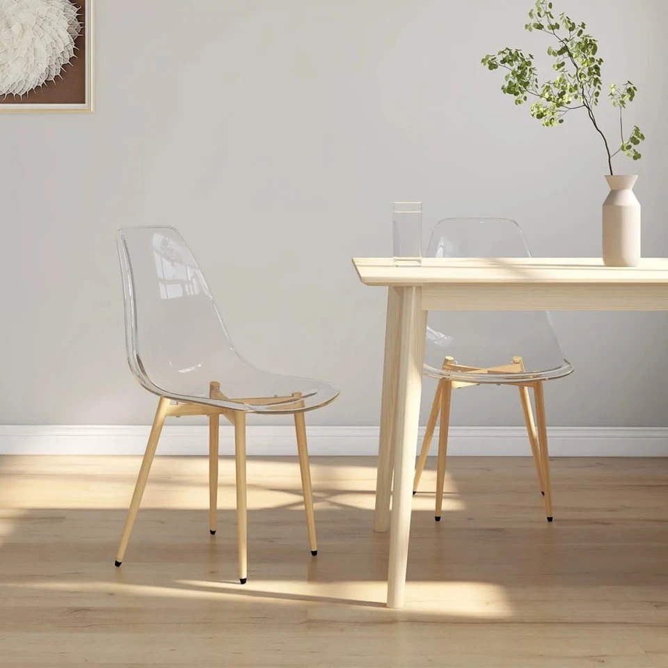 Lot de 6 Chaises à Manger Sièges à Dîner Repas Intérieur Transparent PET vidaXL - Photo 1/3