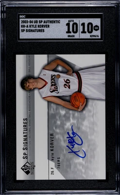 2003-04 SP Authentic #KK-A Kyle Korver SP Signatures AUTO 10 GEM MINT SGC 10 - Image 1 of 2