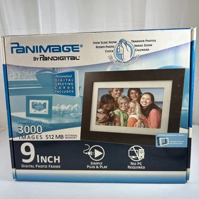Panimage PanDigital 9" LCD Screen Digital Photo Frame PI9001DW 3000 Images 512mb - Image 1 of 4
