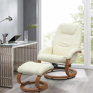 Ergonomic Executive Office Reclining Chair with Footstool Single Sofa Livingroom - Picture 1 of 12