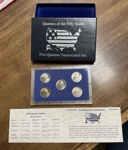 1999 Quarters of The 50 States Uncirculated Set with COA and Box - Picture 1 of 2