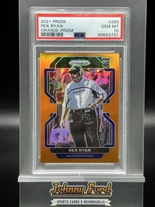 2021 Panini Prizm #289 Rex Ryan Orange Prizm 105/249 Rookie RC PSA 10 - Picture 1 of 2