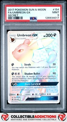 2017 Pokemon Sun & Moon #154 Umbreon Gx Secret PSA 9 - Image 1 of 2