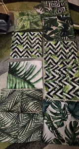 Tropische Blätter Kissenbezüge 18 x 18 Zoll 9er Set + 2 18x11 Lendenbezüge - Bild 1 von 7