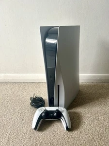 Sony Playstation 5 PS5 Disc Edition Console White 825GB With Controller Loud Fan - Picture 1 of 7