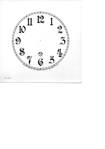 ANSONIA 4-1/2" & 5" Diameter Clock Dial Face Cardstock Glossy ROMAN & ARABIC - Picture 1 of 2