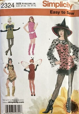 Simplicity 2324 Women’s Halloween Costume Dress Pattern Size XS-XL Uncut - Image 1 of 2