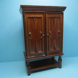 Dollhouse Miniature Wood Chateauroux Bar Cabinet in Walnut T6703 - Picture 1 of 5
