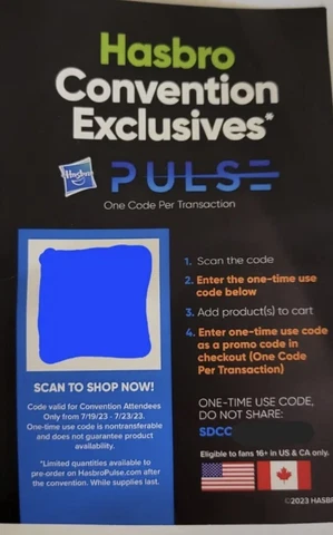 Hasbro SDCC 2023 QR Code Exclusives Chuckles, Krrsantan, Transformers, Deadpool Cover