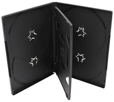 Standard Black DVD 6-disc Replacement Case 14mm Premium movie Storage Shell Case - Image 1 of 4