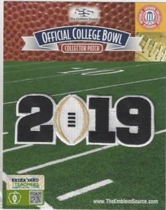 2019 Clemson CFP National Championship Playoff Game Patch White Football Logo - Picture 1 of 1