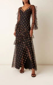 temperley london dress black Fortuna nwt sz10 copper clubs - Picture 1 of 12