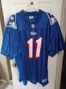 90s AUTHENTIC VINTAGE STARTER PRO LINE DREW BLEDSOE PATRIOTS JERSEY 52 XL - Picture 1 of 13
