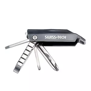 7 in 1 Swiss Tech Mini Pocket Tools EDC Keychain Screwdriver Set with LED Light - Picture 1 of 15