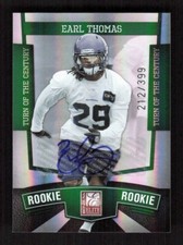 2010 Panini Donruss Elite #191 Earl Thomas RC Turn of the Century Auto #'d /399