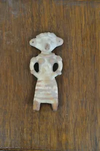 Nayarit polychrome Keramik ausgegraben in der Nähe von Zaqualpan Nayarit 7 1/2 x 3 Zoll Puppe - Bild 1 von 5