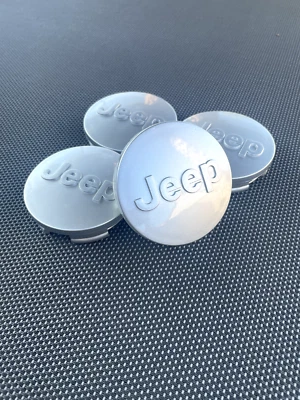 JEEP SET OF 4 SILVER 63 mm Wheel Center Caps GRAND CHEROKEE WRANGLER COMPAS 2.50 - Image 1 of 4